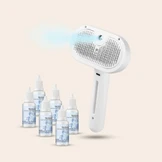 CharmPaws Steami Pro Frisse Vacht starter set with six grooming bundles from CharmPaws, featuring grooming tools and products.